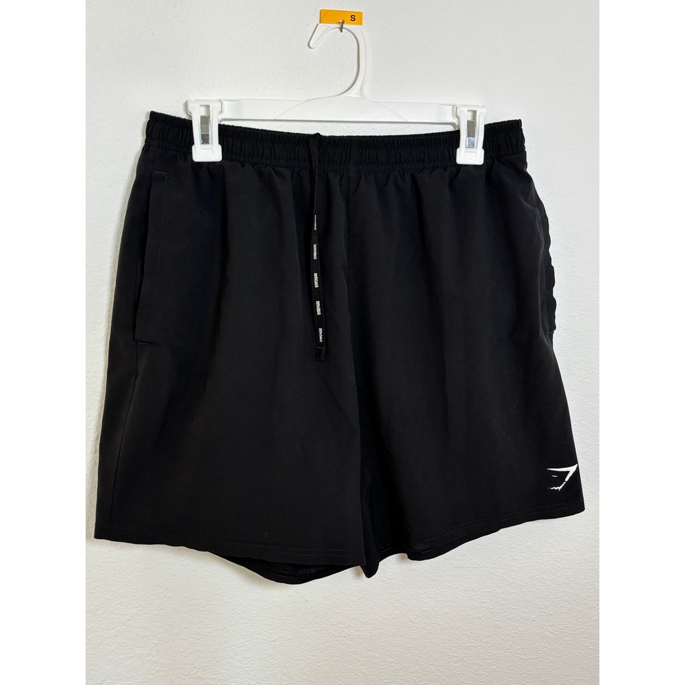 Gymshark Arrival Shorts Mens Large Black Athletic Gym Training Workout 7 Inseam
